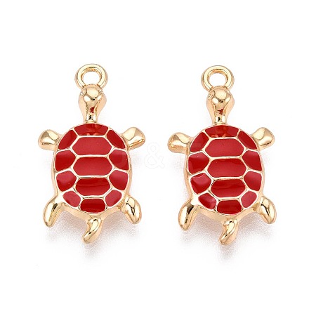 Alloy Enamel Pendants PALLOY-T092-26G-04-1