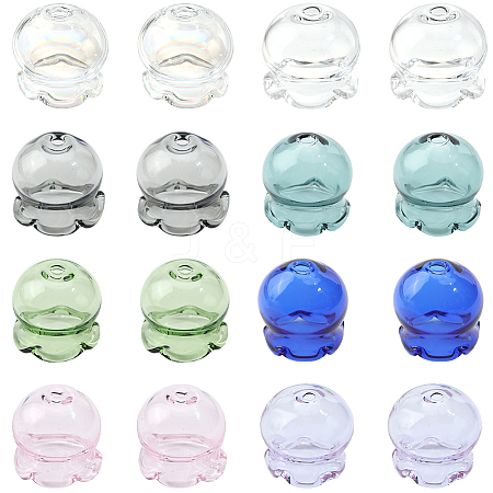 16Pcs 8 Colors Glass Bead Cone for Wind Chimes Making GLAA-SC0002-73-1