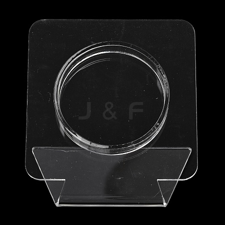 Clear Acrylic Slant Back Single Bracelet Bangle Display Stands BDIS-C003-01E-1