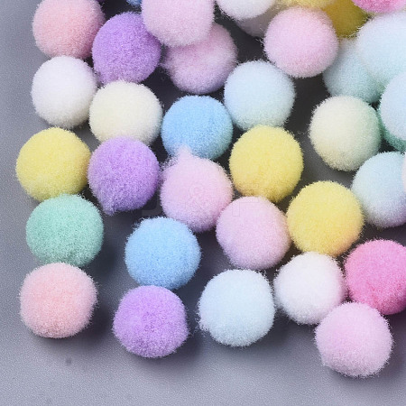 DIY Doll Craft Polyester High-elastic Pom Pom Ball AJEW-R093-02E-01-1