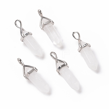 Natural Quartz Crystal Pointed Pendants G-K329-54P-1