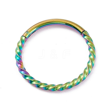 Twisted Ring Hoop Earrings for Girl Women STAS-D453-01M-04-1