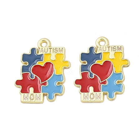 Alloy Enamel Pendants FIND-I067-01G-01-1