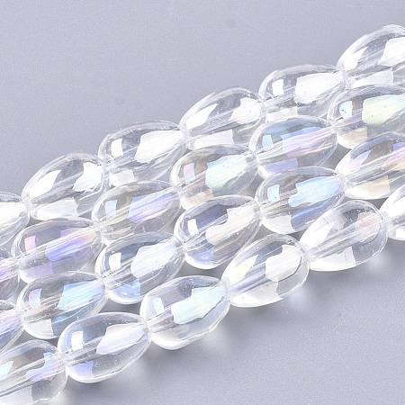 Electroplate Glass Beads Strands EGLA-T013-01L-1