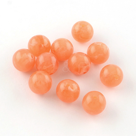 Round Imitation Gemstone Acrylic Beads X-OACR-R029-8mm-13-1