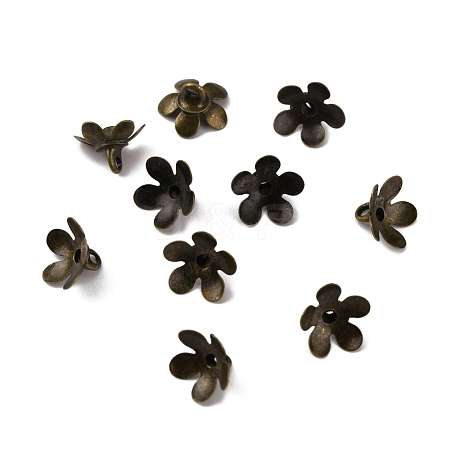 Brass Bead Cap Pendant Bails KK-WH0044-54AB-1