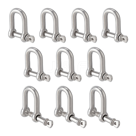 304 Stainless Steel D-Ring Anchor Shackle Clasps STAS-WH0033-56A-1