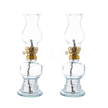 Transparent Glass Lamp Shade Kerosene Lamp LS-AJEW-WH0314-457B-1