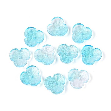Baking Paint Transparent Glass Bead Caps DGLA-N014-09A-04-1