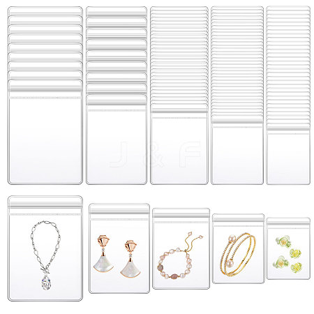 110Pcs 5 Styles PVC Plastic Storage Resealable Bags ABAG-GL0001-15-1