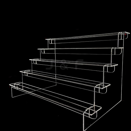 5-Layer Rectangle Acrylic Minifigures Organizer Display Risers ODIS-WH0038-38C-1