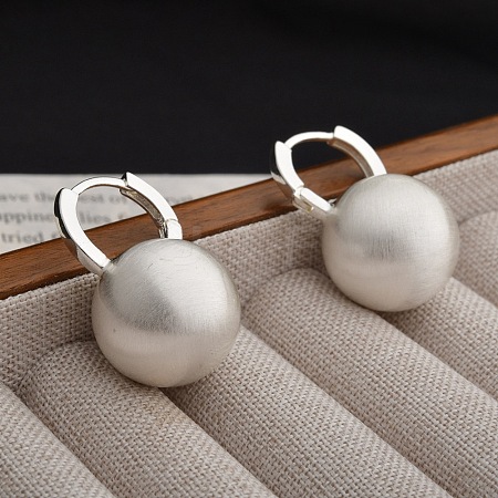 Round Brass Hoop Earrings for Women EJEW-U055-06S-1