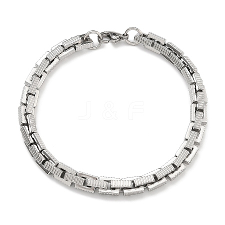 304 Stainless Steel Boston Link Chain Bracelets BJEW-H618-05P-1