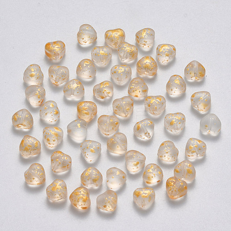 Transparent Spray Painted Glass Beads GLAA-R211-02-E01-1