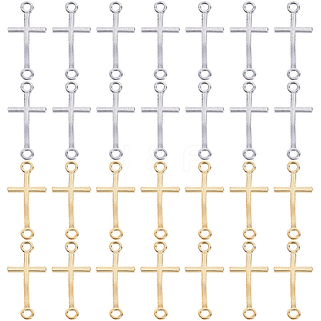 SUNNYCLUE 40Pcs 2 Colors Alloy Connector Charms FIND-SC0006-22-1