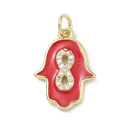 Brass Micro Pave Cubic Zirconia Pendants KK-H255-09G-04-1