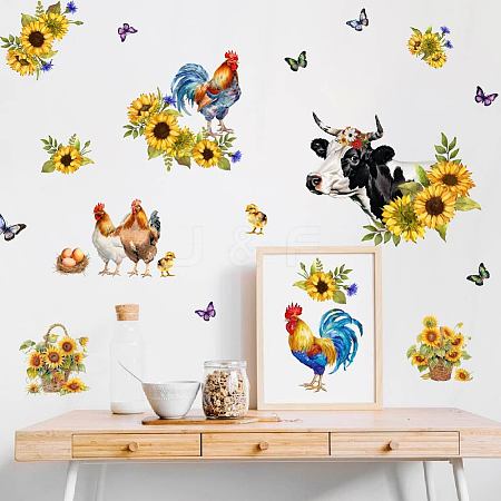 Translucent PVC Self Adhesive Wall Stickers STIC-WH0015-162-1