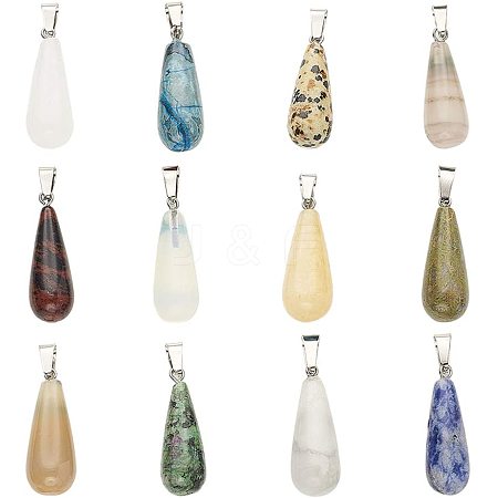 Natural/Synthetic Gemstone Pendants G-PH0019-08-1