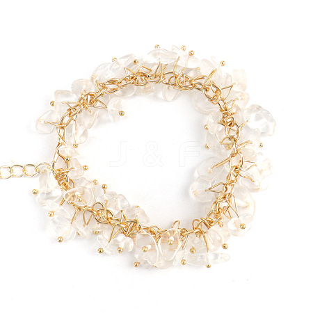 Natural Quartz Crystal Bead Bracelets PW-WG73957-08-1