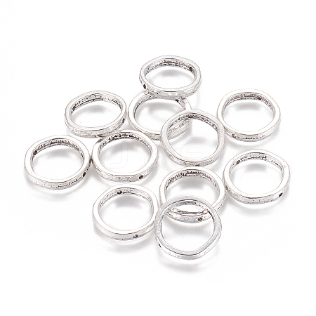 Tibetan Style Ring Bead Frames X-TIBEB-EA13622Y-FF-1