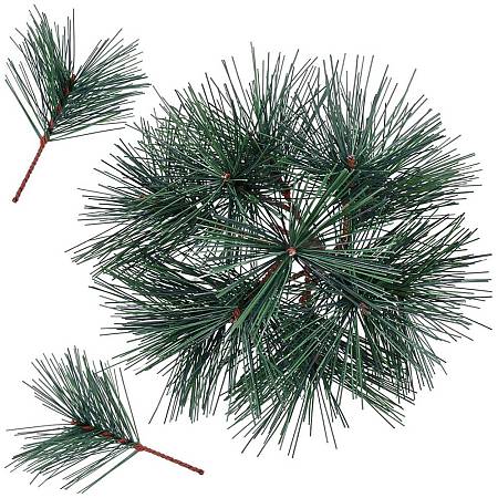 30Pcs Plastic Artificial Pine Branches AJEW-CP0009-91-1