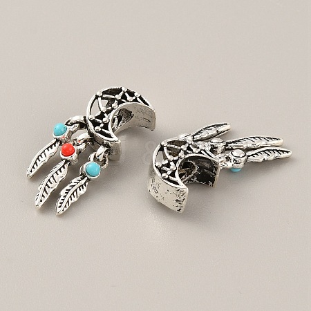 Tibetan Style Alloy European Dangle Charms FIND-TAC0001-65-1