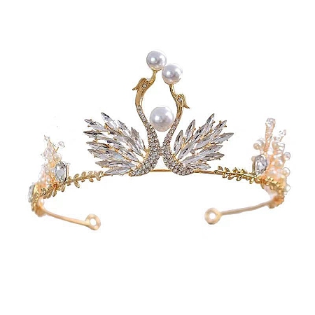 Bride Crystal Crown Headpiece for Wedding Dress with Princess Birthday Hairband PW-WGD00AF-01-1