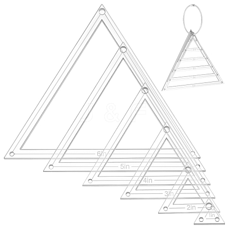 Transparent Acrylic Sewing Template AJEW-NB0007-10A-1