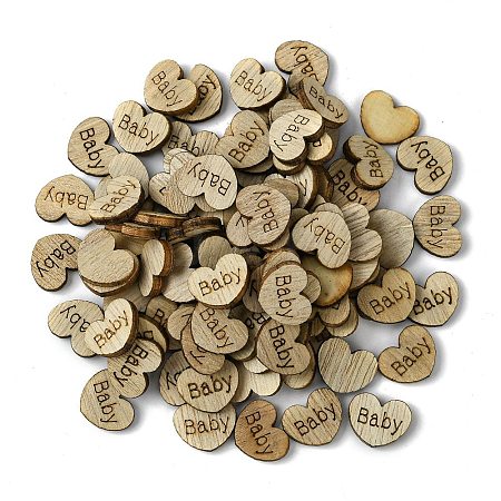 100Pcs Wood Cabochons WOOD-G020-09-1