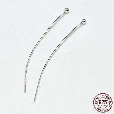 925 Sterling Silver Ball Head Pins STER-F018-03F-1