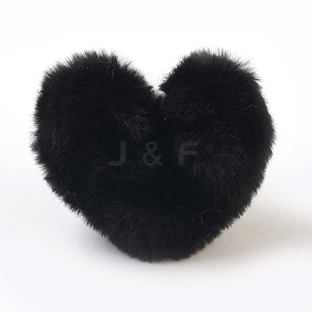 Handmade Faux Rabbit Fur Pom Pom Ball Covered Pendants WOVE-J001-10-1