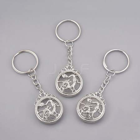 Natural Quartz Crystal Keychain KEYC-P041-C01-1