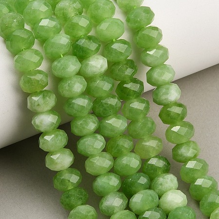 Faceted Dyed Natural White Jade Beads Strands GG-CBAE966-01B-H-1