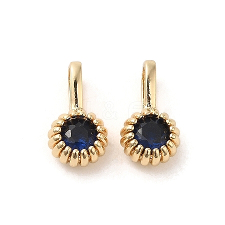 Brass Micro Pave Cubic Zirconia Charms LS-KK-Z040-01C-1