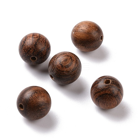 Round Tiger Skin Sandalwood Beads WOOD-G009-01C-1