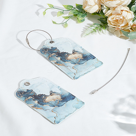 Imitation Leather Luggage Tag AJEW-WH0678-88C-1