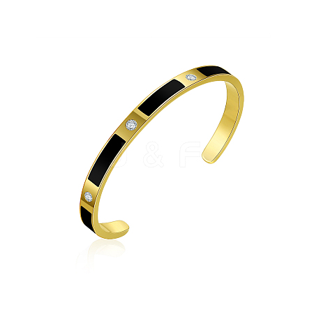 Stylish Stainless Steel Carbon Fiber Cuff Bangles Fashion Jewelry Accessory DQ5903-2-1