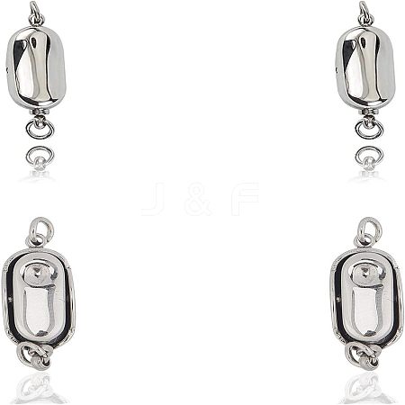 304 Stainless Steel Box Clasps STAS-UN0005-15P-1
