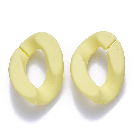 Opaque Spray Painted Acrylic Linking Rings OACR-S036-001B-I04-1