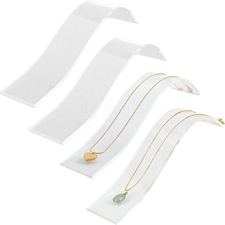 Acrylic Necklaces Display Holder ODIS-WH0025-70-1