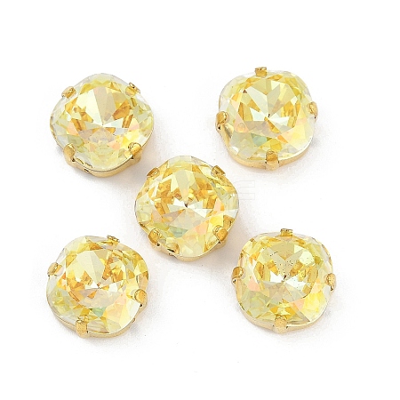 Brass Glass Rhinestone Sew on Rhinestones RGLA-U001-04G-01-1