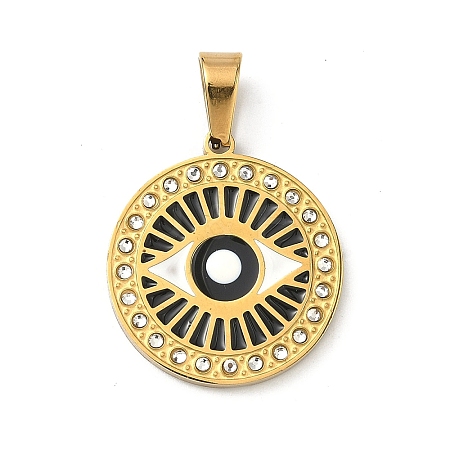 304 Stainless Steel Enamel Pendants STAS-H255-01B-G-1