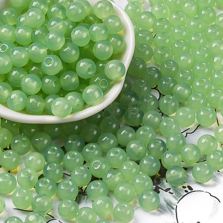 Imitation Jade Glass Seed Beads SEED-Z004-J8MM-07-1