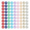  90Pcs 9 Colors Transparent Glass European Beads GLAA-TA0001-79-11