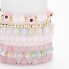 8Pcs 8 Style Mixed Gemstone & Shell Pearl & Cat Eye Stretch Bracelets Set BJEW-JB08782-6