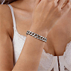 1Pc Men's 304 Stainless Steel Curb Link Chain Bracelets BJEW-DJ0001-82-6