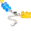 Handmade Resin Link Bracelet & Necklace Set SJEW-JS01205-7