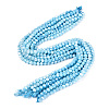 Anti-Tarnish Electroplate Glass Beads Strands EGLA-ZX010-6mm-15-3