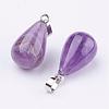 Natural Amethyst Pendants G-K187-04B-2