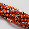 Handmade Evil Eye Lampwork Round Bead Strands LAMP-L055-10mm-03-1